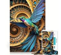 Puzzle Colibri à Queue Violette,1000 pièces faciles à mémoriser,sans bavures,pièces nettes et découpées,Jeu Amusant et Portable (50x75cm)
