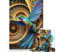 Puzzle Colibri à Queue Violette 1000 pièces Stimule l'esprit Découpe Nette Composants Robustes Un Divertissement captivant pour des Moments de détente à la Maison (38x26cm)