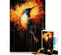 Puzzle Colibri expressionniste Contemporain Radiant Flight 1000 pièces pour Adolescents Stimule la mémoire Loisirs faciles Bords Nets Surprise de Noël (38x26cm)