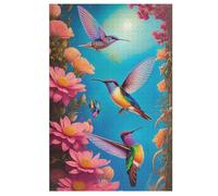 Puzzle Colibri Puzzles pour AdultesPuzzles en Bois De 1000 Pièces Adultes Cadeaux Jeu Stimulant （78×53cm）