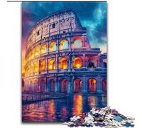 Puzzle Colisée Romain au Coucher du Soleil 1000 pièces pour Adultes, à partir de 14 Ans, Casse-tête, Jeux de Famille, Cadeaux d'anniversaire de Noël (26x38cm)