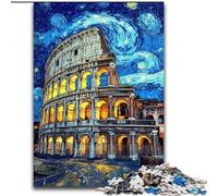 Puzzle Colisée Romain de Nuit 1000 pièces pour Adultes, Jouets éducatifs et éducatifs, Jeux familiaux, idéal pour la décoration de Bureau (50x75cm)