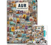 Puzzle Collage de Paris 1000 pièces pour Adultes et Adolescents, Jeux éducatifs, décoration d'intérieur, à Offrir en Cadeau à Toute la Famille (75x50cm)