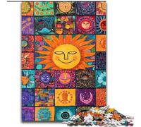Puzzle Collage Soleil Souriant 1000 pièces pour Adultes et Adolescents, Jeu Familial Anti-Stress, défi Difficile, Superbes Cadeaux et Jouets 50x75cm