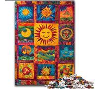 Puzzle Collage Soleil Souriant pour Adultes 1000 Pièces, pour 14 Ans et Plus Casse-tête Jeux Familiaux Cadeaux d'anniversaire de Noël (26x38cm)
