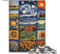Puzzle Collage Tournesol 1000 pièces pour Adolescents, à partir de 14 Ans Idées Cadeaux pour améliorer la mémoire 50x75cm