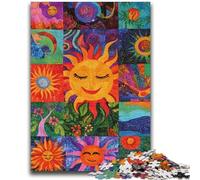 Puzzle Collage Tournesol 1000 pièces pour Adultes et Adolescents, Difficile à réaliser mais Amusant et Humoristique avec Affiche et fiche de Questions-réponses Assorties (50x75cm)
