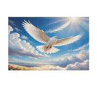 Puzzle Colombe de la Paix 1000 Pièces pour Adolescents Puzzles Créatif en Bois Jouet Jeu Familial Difficulté Défi (75×50cm)