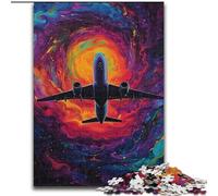Puzzle Color Plane 1000 pièces pour Adultes et Adolescents, défi d'intelligence cérébrale, Jouets addictifs pour la décoration de la Maison (50x75cm)