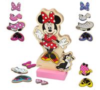 Puzzle Colorbaby - 48727 - WOOMAX Disney Jgo Robes en Bois magn 22 x 30 cm-Minnie, , Vestidos