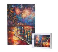 Puzzle Coloré 300 Pièces Adultes, Puzzles Classiques Art Feux d'artifice avec Boîte d'emballage et Photos de Référence, Relaxation/Soulagement du Stress/Jeux Amusants, Cadeau pour Femme 2T-1834