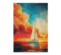 Puzzle Coloré Cat Island Art pour Adultes, Format 300 PCS