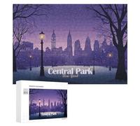 Puzzle Coloré Central Park New York at Night pour Adultes, Format 300 PCS