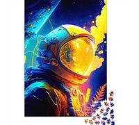 Puzzle coloré de 1000 pièces avec astronautes pour adultes, cadeau d'Halloween, puzzle pour adultes, décoration et cadeaux uniques pour la maison, 1000 pièces (75 x 50 cm)