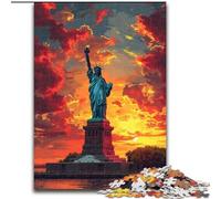 Puzzle coloré de 1000 pièces représentant la Statue de la Liberté. Puzzle Difficile pour Adultes, idéal pour Une soirée de Jeux en Famille, décoration à Faire soi-même, Taille 38x26cm.