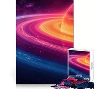 Puzzle coloré de 1000 pièces sur Le thème de la planète Saturne, idéal pour Les Adolescents Jeu de réflexion et de Calme Qualité supérieure Cadeau de Noël (38x26cm)