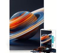 Puzzle coloré de 1000 pièces sur Le thème de la planète Saturne, idéal pour Les Adolescents Renforce la mémoire, apaise et détend Finition de qualité Cadeau Parfait (50x75cm)