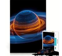 Puzzle coloré de 1000 pièces sur Le thème de la planète Saturne pour Adultes Jeu Intelligent et Amusant Bords Lisses Objet de Collection (38x26cm)
