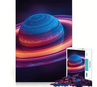 Puzzle coloré de 1000 pièces sur Le thème de Saturne, idéal pour Les Adolescents Un défi intellectuel Stimulant, Un Passe-Temps Calme et précis, Un Cadeau de Saison (50x75cm)