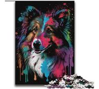 Puzzle coloré de 2000 pièces représentant Un Berger des Shetland pour Adolescents, Jeu éducatif Classique, Belle décoration (70x100cm)