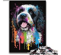 Puzzle coloré de 2000 pièces représentant Un Chien d'eau Portugais pour Adolescents, Jeux Amusants, décoration Murale, Cadeaux d'anniversaire et de Noël Uniques 70x100cm