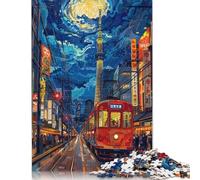 Puzzle coloré de la Ville de Tokyo, 1 000 pièces, pour Adultes et Adolescents à partir de 12 Ans, Cadeaux de Noël, 1 000 pièces (75 x 50 cm)