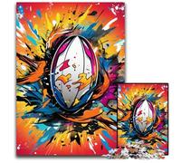 Puzzle coloré de Rugby 1000 pièces en Carton, décoration à Faire soi-même, défi cérébral, pour Adultes, Famille, Cadeau de Vacances 26x38cm / 10,23x14,96 Pouces