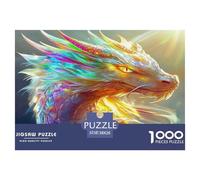 Puzzle Coloré Décoration Dragon Mignon Créature Mythique 38x26cm/1000pcs 1000 Pièces pour Adultes