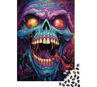 Puzzle coloré Démon de l'enfer, Casse-tête en Carton 100% recyclé pour Enfants et Adultes à partir de 12 Ans, Cadeaux de Noël, 1 000 pièces (38 x 26 cm)