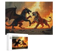 Puzzle Coloré Dragon Versus Tiger Battle pour Adultes, 300 PCS
