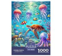 Puzzle coloré du Monde sous-Marin, Grande Taille, pour Adultes, Seniors et Enfants, 38 x 26 cm, 1 000 pièces