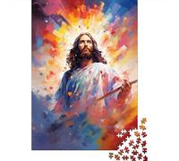 Puzzle coloré en Carton de qualité supérieure représentant Jésus, idéal comme Cadeau de Noël pour garçon ou Fille, 1 000 pièces (75 x 50 cm)