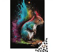 Puzzle coloré en Carton de qualité supérieure représentant Un écureuil, idéal pour Les Cadeaux d'halloween, 300 pièces (40 x 28 cm)