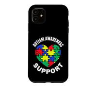 Puzzle coloré en Forme de cœur Sensibilisation et Soutien à l'Autisme Coque pour iPhone 11