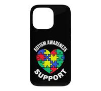 Puzzle coloré en Forme de cœur Sensibilisation et Soutien à l'Autisme Coque pour iPhone 13 Pro