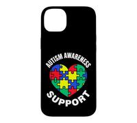Puzzle coloré en Forme de cœur Sensibilisation et Soutien à l'Autisme Coque pour iPhone 14 Plus