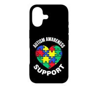 Puzzle coloré en Forme de cœur Sensibilisation et Soutien à l'Autisme Coque pour iPhone 17