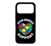Puzzle coloré en Forme de cœur Sensibilisation et Soutien à l'Autisme Coque pour iPhone 17 Pro Max