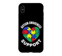 Puzzle coloré en Forme de cœur Sensibilisation et Soutien à l'Autisme Coque pour iPhone XS Max