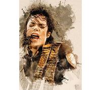 Puzzle coloré et Difficile - 1000 pièces - Puzzle irrégulier - Cadeaux - Peinture Artistique des chanteurs Jackson - Jeu de soulagement du Stress pour Adultes - Image Artistique - 26x38cm