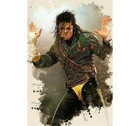 Puzzle coloré et Difficile - 1000 pièces - Puzzle irrégulier - Cadeaux - Peinture Artistique des chanteurs Jackson - Jeu de soulagement du Stress pour Adultes - Image Artistique - 26x38cm