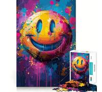 Puzzle coloré et Difficile à Motif Visage Souriant pour Adultes, 1000 pièces, Jeu de logique, Lien Familial, découpe de précision, Surprise chaleureuse 50x75cm