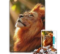 Puzzle Coloré Lion Gazing Into The Light pour Adultes, Format 300 PCS