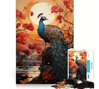 Puzzle coloré Paon Art pour Adolescents, 1000 pièces, Jeu de réflexion, Divertissement, découpe de qualité supérieure, Cadeau attentionné (38x26cm)