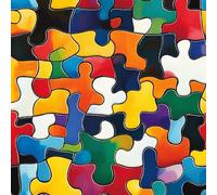 Puzzle Coloré Papier Peint Épaissir Mat Auto Adhésif 44x500 cm Géométrique Peint Meubles Autocollants Amovible Comptoir Contact Papier Stickers Muraux pour Bains Salon Chambre