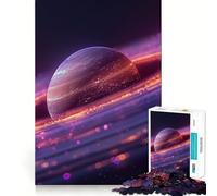 Puzzle coloré Planète Saturne 1000 pièces pour Adolescents, Jeu d'entraînement cérébral, Moment de détente, Art à Assembler, Cadeau saisonnier (38x52cm)