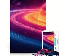 Puzzle coloré Planète Saturne 1000 pièces pour Adultes, Jeu cognitif, Assemblage d'images Amusant à réaliser Ensemble, pièce de Collection (38x52cm)