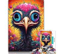 Puzzle coloré pour Adolescents, 1 000 pièces, Motif Autruche, Jeu Familial, Anti-Stress, défi Difficile, Superbes Cadeaux et Jouets, 75x50cm