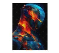 Puzzle Coloré pour Adultes, Motif Ember Soul - The Burning Within, 500 PCS