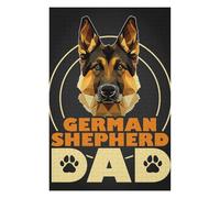 Puzzle Coloré pour Adultes, Motif German Shepherd Dad, 1000 PCS | Présent de Noël pour passionné avec loisir manuel en intérieur pendant une soirée calme.